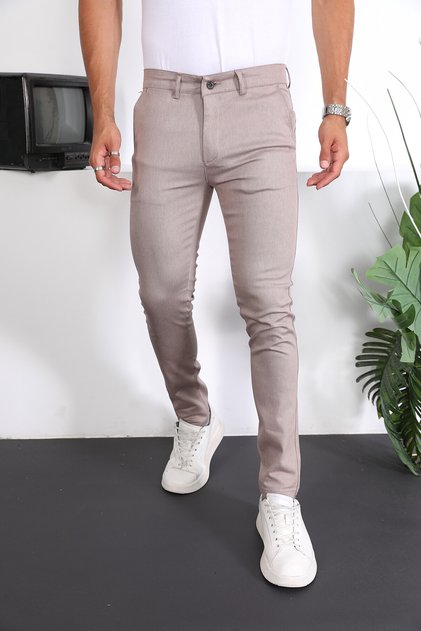 Slim Fit Chino Linen Trousers