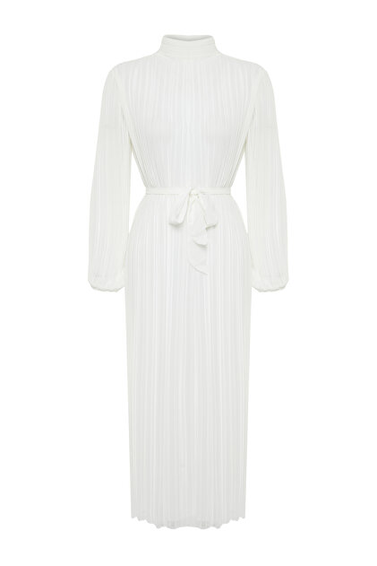 sachin and babi light blue dress Self-Portrait Ivory Boucl Chiffon Midi Dress