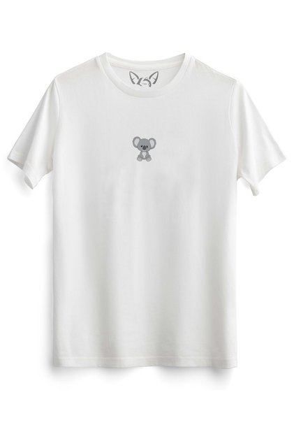 Animal Koala Digital Printed White Tshirt