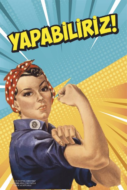 We Can Do It Turkish We Can Do It Feminism Women's Rights Table Pop Art Retro Wooden Poster