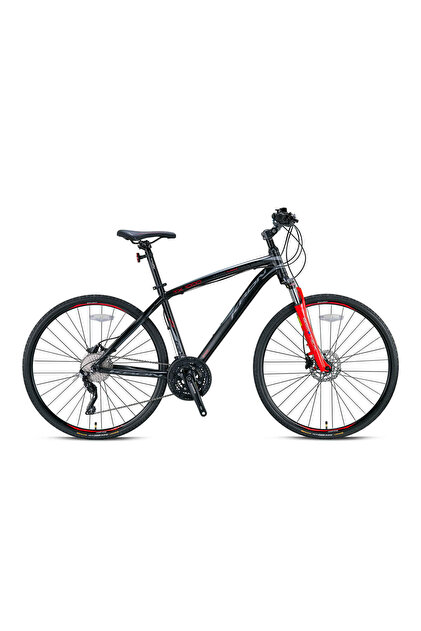 Kron TX1000 Hidrolik Disk 28 Jant Trekking Bisiklet Siyah-Kırmızı