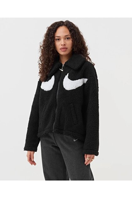 swoosh sherpa jacket