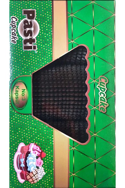 Cup Cake Oiled No.3 Brown 750 Pieces (4X3) cm