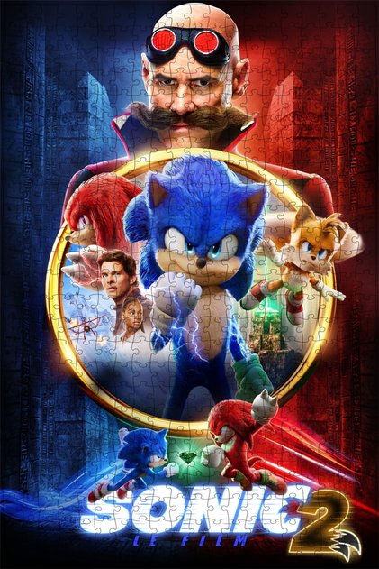 Sonic the Hedgehog 2 (2022) Film Posterinin 500 Parça Puzzle Yapbozu