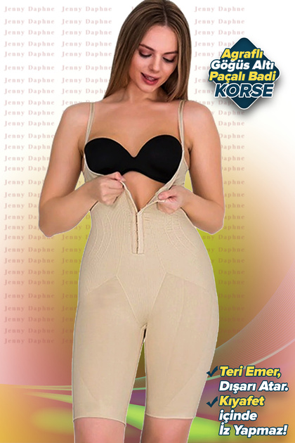 front agraphed underbust badi corset with legs formtime - 9106