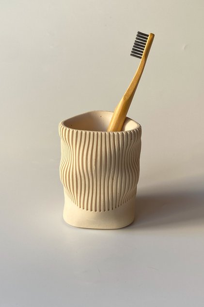 Wavy Diş Fırçalık Bej
