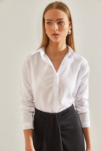 Women's White Basic Shirt 60111011