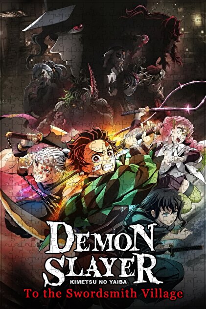 Demon Slayer: Kimetsu no Yaiba -To the Swordsmith Village Film Posterinin 500 Parça Puzzle Yapbozu