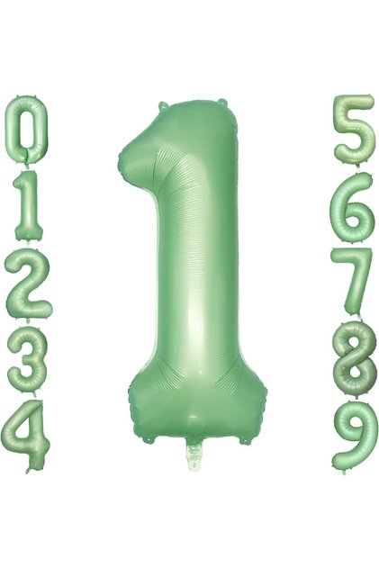 RETRO GREEN MATTE GREEN FIGURE FOIL BALLON