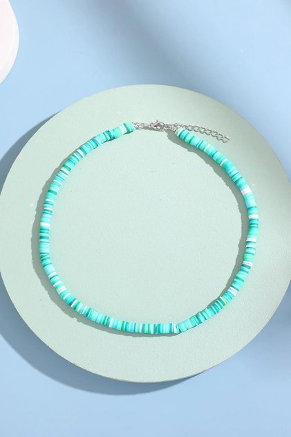 Zebra Double Color Fimo Bead Necklace