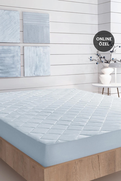 Macaron Full Edge Padded Mattress - Blue