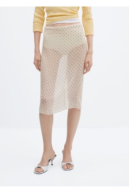 Semi Transparent Polka Dot Skirt