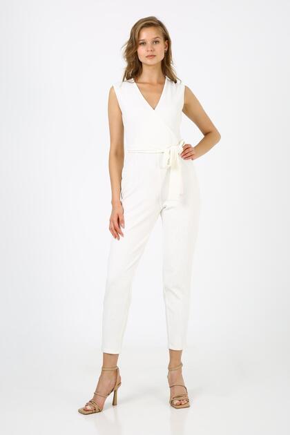 Double Breasted Corduroy Jumpsuit (B21-43700)