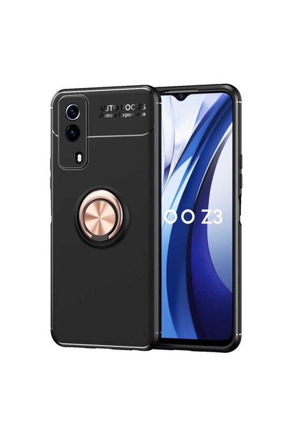 Vivo Y53S 4g - Case Ring Auto Focus Ravel Carbon Silicone Cover