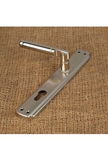 KOLDOOR Can Aynalı Nikel Saten Yale Çelik Kapı Kolu Sağ Basar Tek