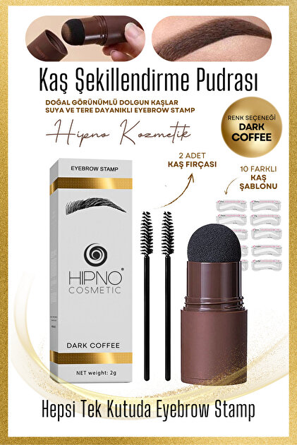 Eyebrow Stamp Eyebrow Stamp Kaş Şekillendirme Kiti - Koyu Kahve