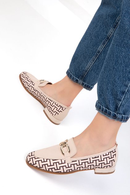 Beige Women's Casual Shoes 18864