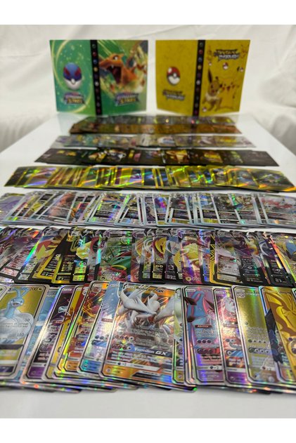Pokemon Mega Set Gold, Silver, Black, Energy, Vstar, Vmax, Gx, Ex and 2 Pokemon Albums in One