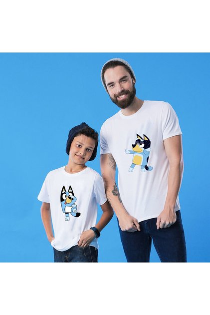 BLUEY FATHER SON COMBIN (with eye, the price is for 1 T-shirt)