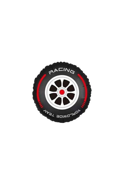 Race Car Wheel Foil Balloon - Race Car Tire Foil Balloon 1 Piece - 45 Cm
