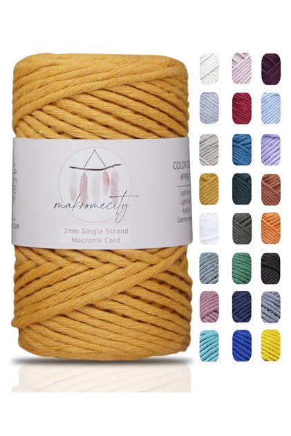 Scalloped Macrame Thread 3mm Scalloped Cotton Macrame Thread Macrame Thread Mustard