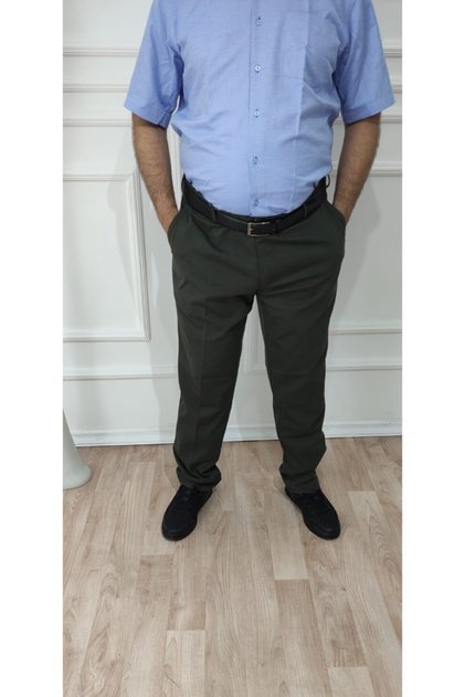 Men's Plus Size Relaxed Cut Linen Trousers