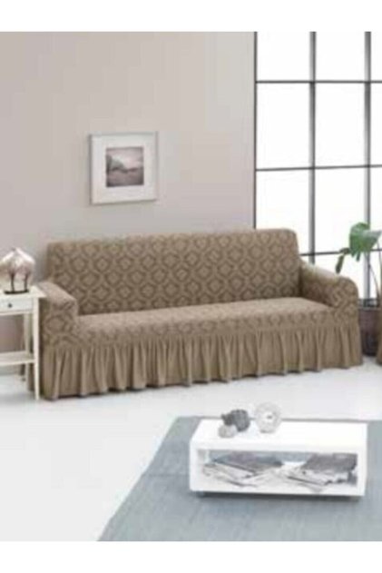 3-Person Jacquard Sofa Cover Shawl Pattern Stone Color 1 Piece Product