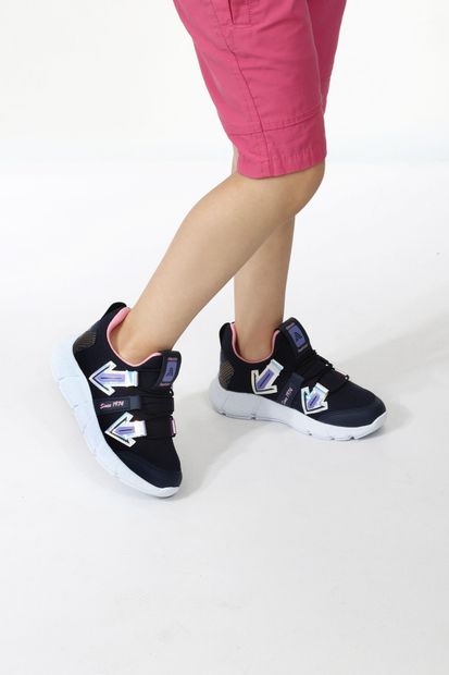 Pukka Collection Kız Çocuk Lacivert Bağcıksız Spor Ayakkabı - 2