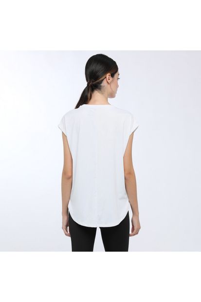 lumberjack Kalına T-shırt Beyaz Kadın Kısa Kol T-shirt - 3