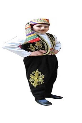 Folklör erkek çocuk kostümü yöresel 23 nisan kıyafeti cepken şalvar fes zeybek seymen kaşık oyunu