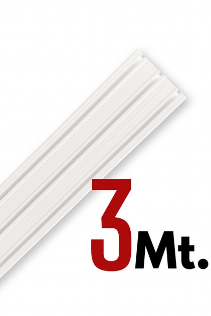 3 Raylı Korniş Perde Rayı 3 Metre Kaliteli Sağlam Ambalaj