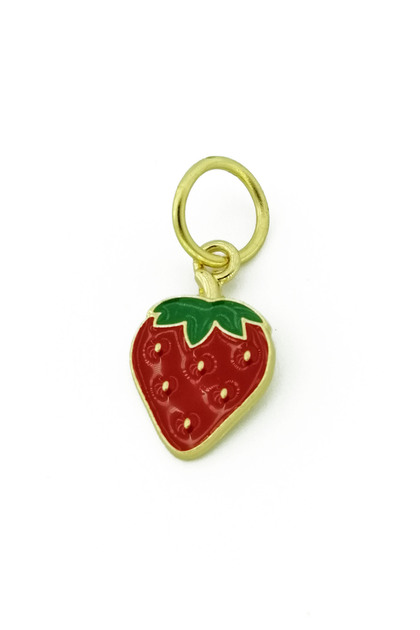 Strawberry Dangle Steel Charm