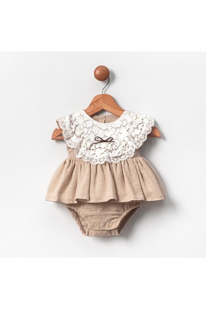 Baby Girl Scallop Collar Romper Jumpsuit