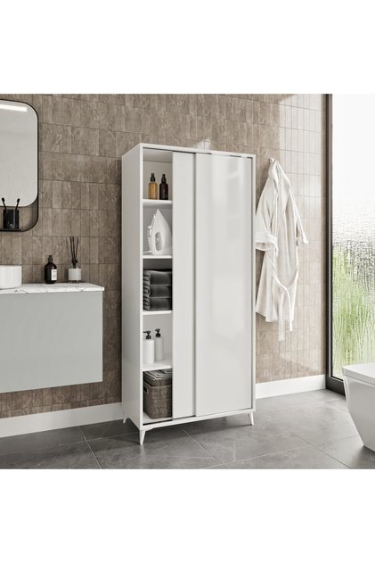 Sürgülü Çok Amaçlı Banyo Dolabı - Tamamı 1. Kalite Mdf