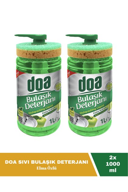 Sıvı Bulaşık Deterjanı Elma Özlü 1000 ML X2 Adet