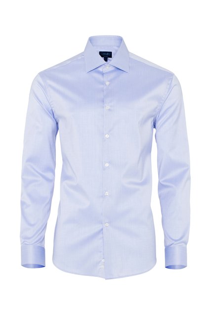 Non Iron Mavi Twill Klasik Yaka Tailor Fit Gömlek