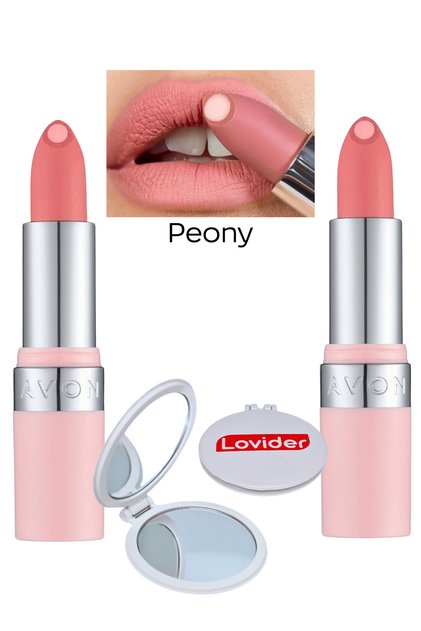 Hydramatic Mat Ruj Peony 2'li + Lovider Cep Aynası