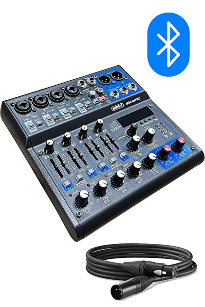 Midex Mdx-06fxu Ses Mikseri Stüdyo Kayıt Için 6 Kanal Ses Kartlı