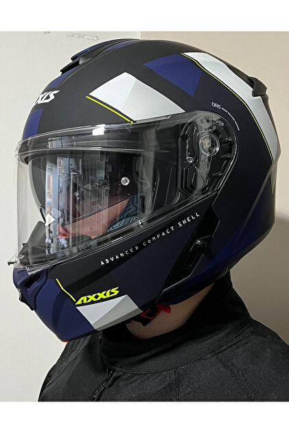 Axxis STORM SV DIAMOND A7 MATT BLUE ÇENE AÇILIR MOTOSİKLET KASKI