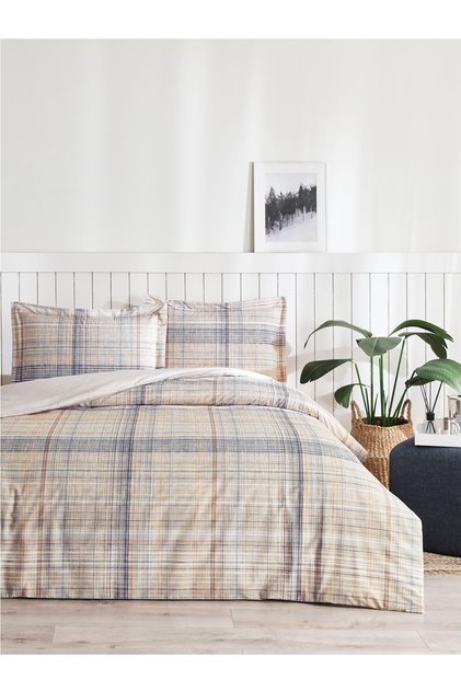 Arancia Cream Ranforce Double Duvet Cover Set