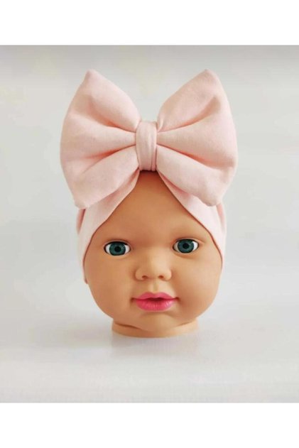 Double Layer Solid Color Baby Girl Bonnet with Bow