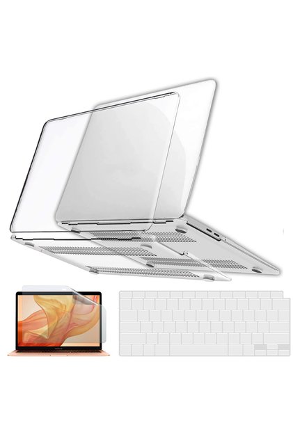 Apple Macbook Air 13 Inch M1 Çip A2337 Uyumlu Alt Üst Kılıf Klavye Kılıfı Ekran Koruyucu Film