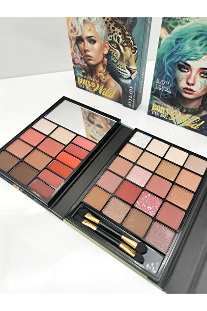 ANYLADY Born Wild Cüzdan Model Makyaj Seti - Göz Farı, Aydınlatıcı