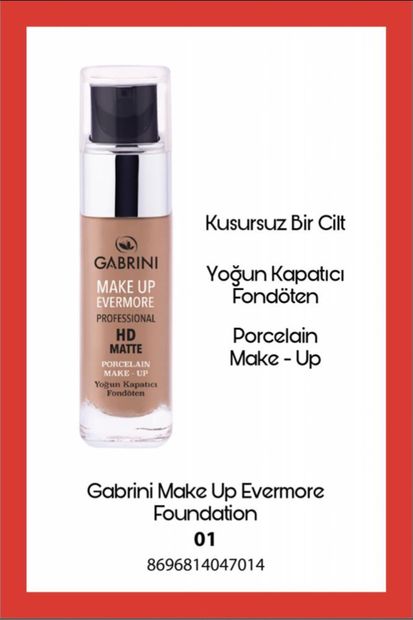 Gabrini Make Up Evermore Foundation - 01 - 1