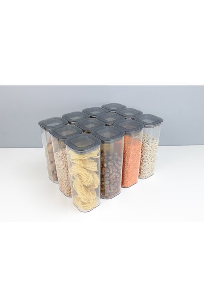12 Pieces 1.7 Lt Stackable Crystal Vacuum Food Container 1.7 Lt Vacuum Storage Container