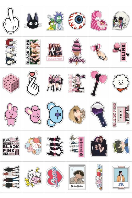 owl bag KPOP - BTS- BLACKPINK - Mixed 36pcs Sticker Set- Trendyol
