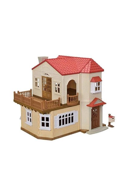 Red Roof Country Home Starter Set Sylvanian Families Işıklı Şehir Oyun Evi