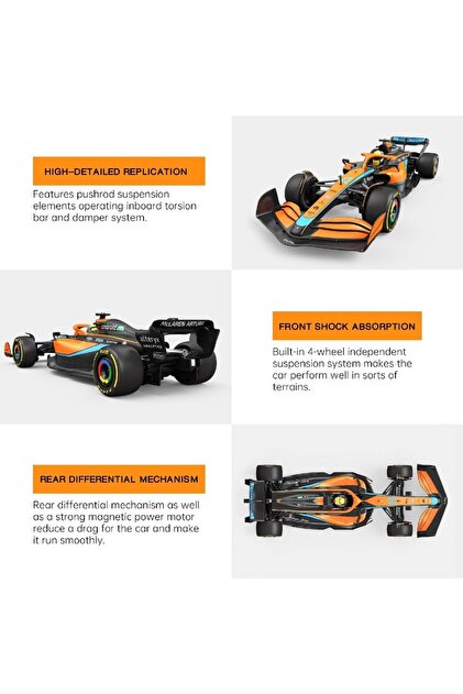 Rastar 1:12 Uzaktan Kumandalı Araba McLaren F1 MCL36 42 Cm