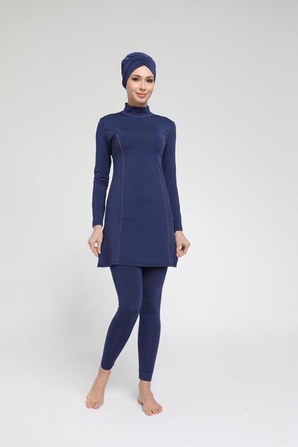 Closed Hijab Swimsuit with Tights 2220