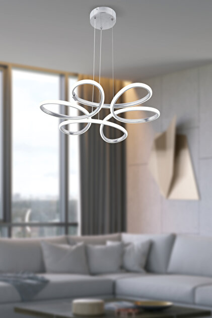 Trend Kitchen Pecunia Modern Krom Modern Sarkıt Led Avize Salon